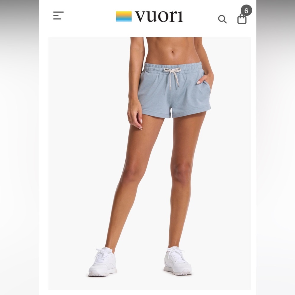 Vuori Halo Performance Short | Light Cloud Heather (Medium)